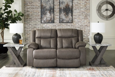 First Base Reclining Loveseat - galleria furniture outlet