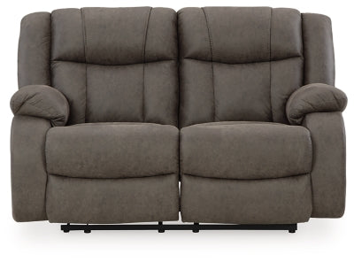 First Base Reclining Loveseat - galleria furniture outlet
