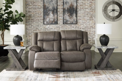 First Base Reclining Loveseat - galleria furniture outlet