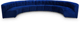 Limitless Navy Velvet 9pc. Modular Sectional
