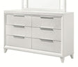Crown Mark Furniture Cressida 6 Drawer Dresser in White image