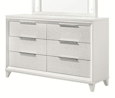 Crown Mark Furniture Cressida 6 Drawer Dresser in White image