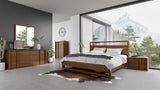 Berlin - Modern Walnut Bed