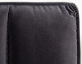 Hemlock - Modern Dark Grey Velvet Bed
