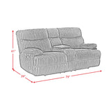 Admiral Loveseat with Console in Masis Black