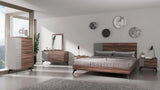 Palermo - Modern Italian Faux Concrete & Walnut Bed