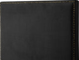 Harlie Black Velvet Full Bed