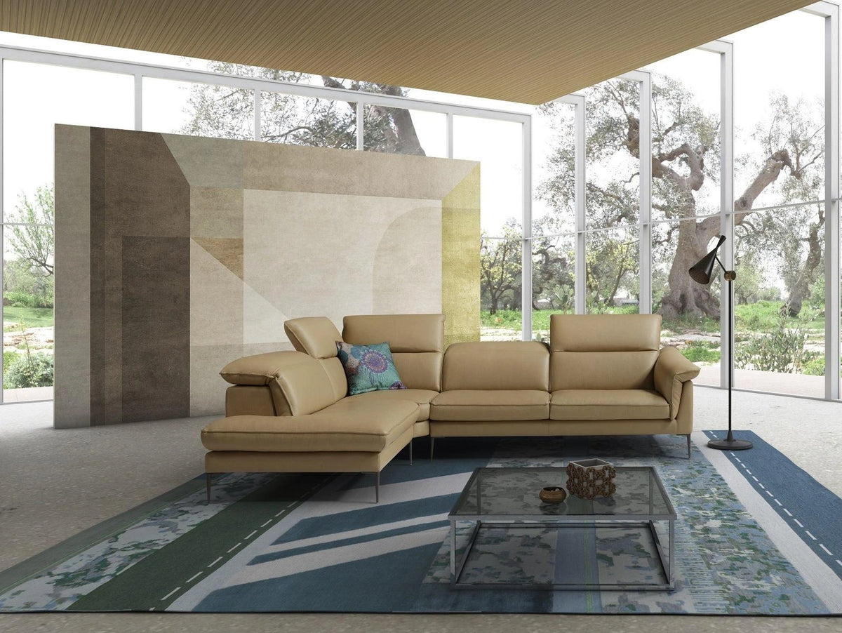 J&M Furniture Eden Left Hand Facing Chaise Sectional in Miele