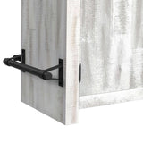 Rogen Rustic Bar Table with Ice Tray, USB and Power in Rustic White
