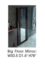 ESF Furniture Barcelona Standing Mirror in Dark Brown