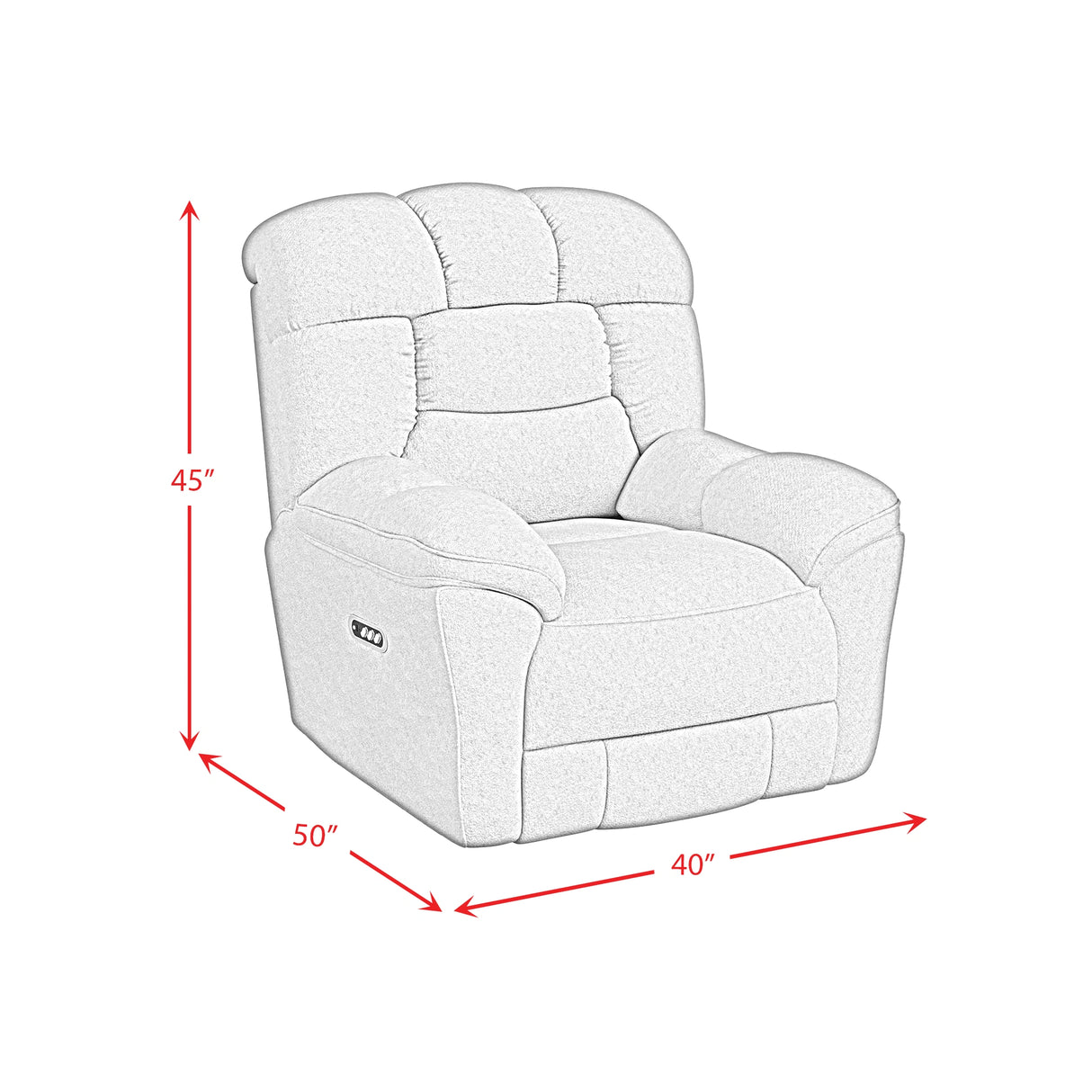 Kelsey P3 Recliner, zero gravity, memory foam in Bama Toast