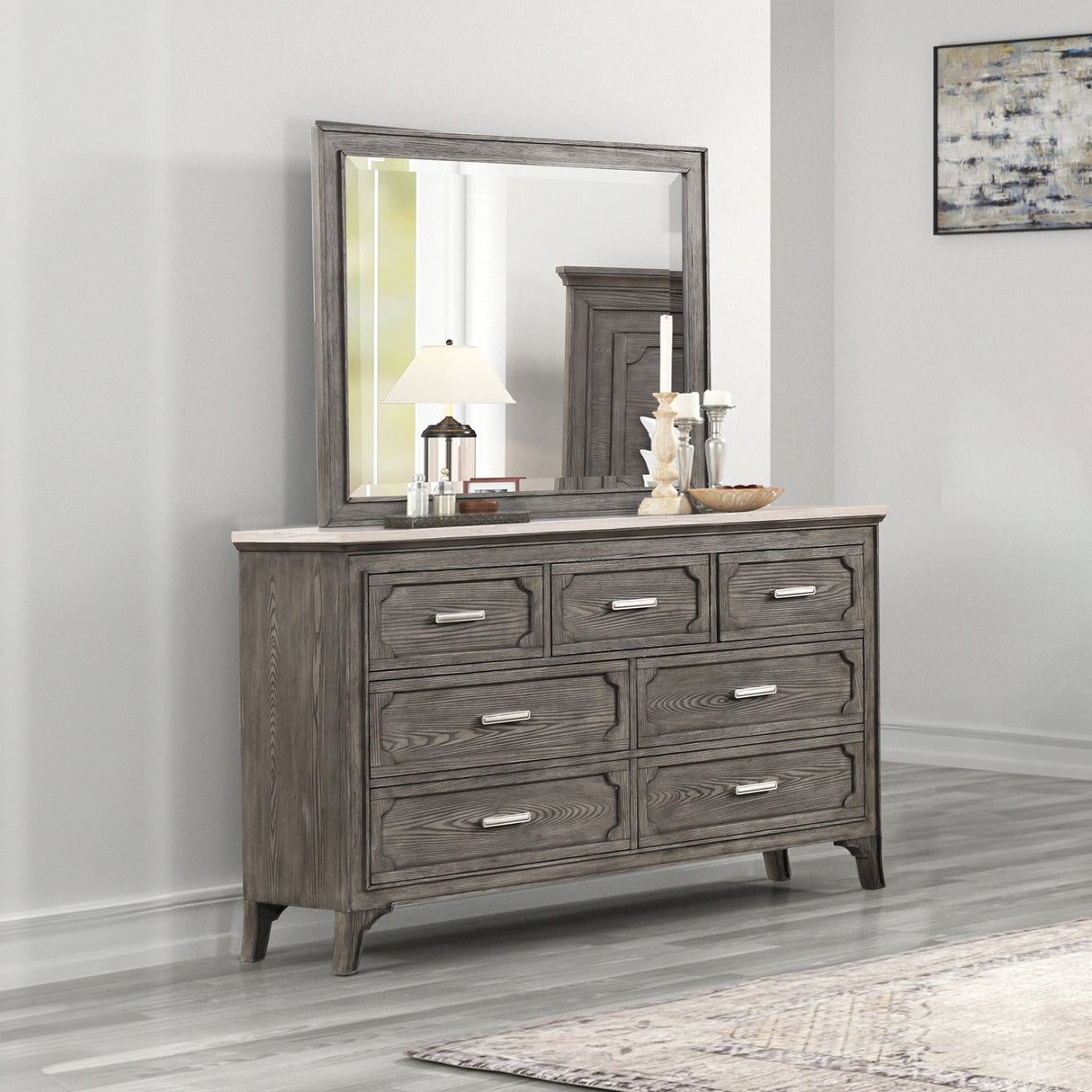 Lisbon Mirror-Gray