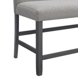 Seneca Counter 3PC Corner Bench with Grey Fabric