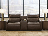 ModZ Power Reclining Sectional Loveseat with Audio Console