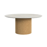 Sylvie Occasional Table Set with White Faux Marble Top and Base