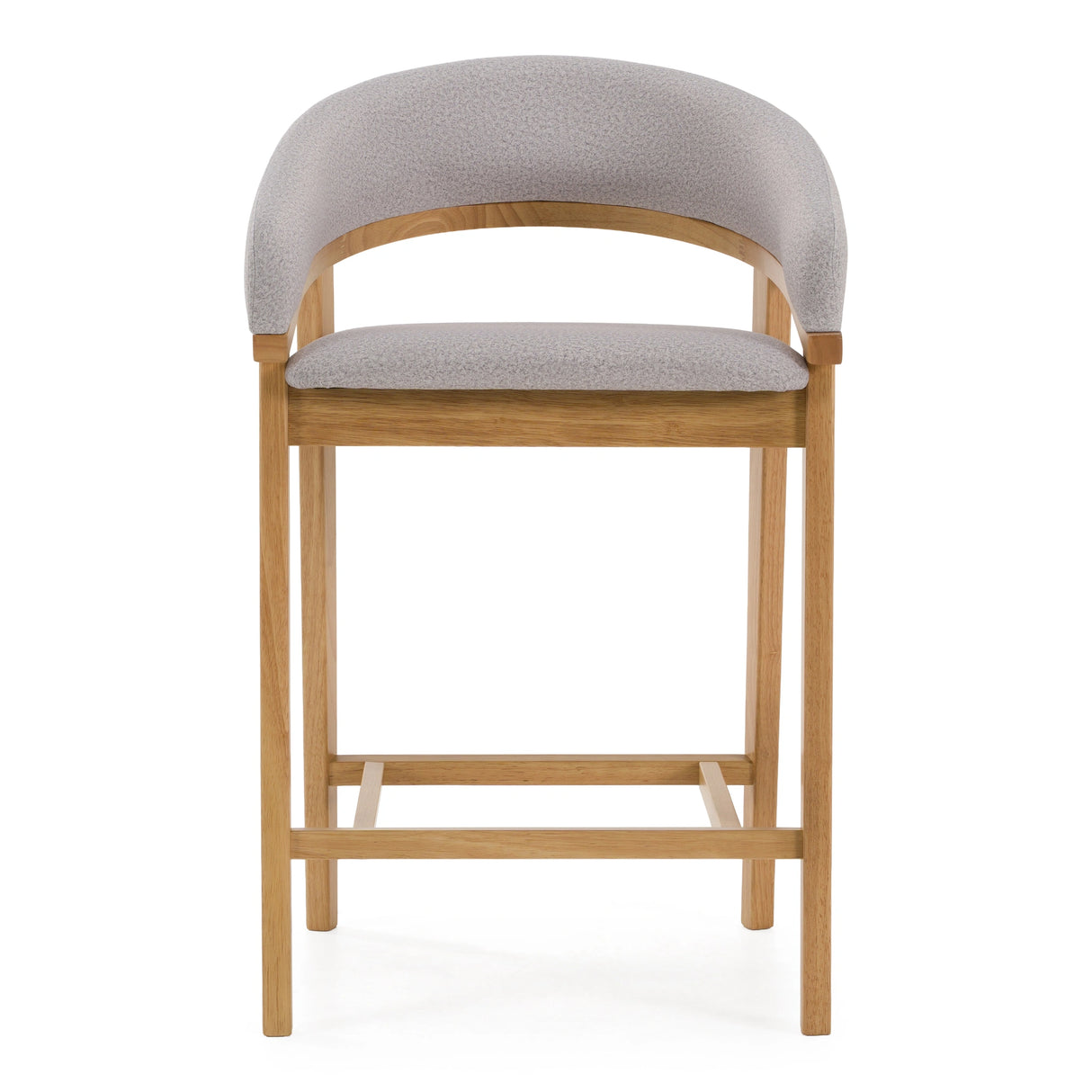 Truman - Mid-Century Modern Grey + Natural Oak Counter Chair (Set of 2)