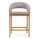 Truman - Mid-Century Modern Grey + Natural Oak Counter Chair (Set of 2)