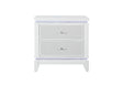 Alina White Nightstand with LED and USB