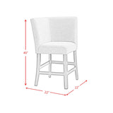 Seneca Counter 3PC Corner Bench with Grey Fabric