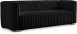 Ravish Black Velvet Sofa