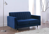 Lola Navy Velvet Loveseat
