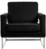 Noah Black Velvet Accent Chair