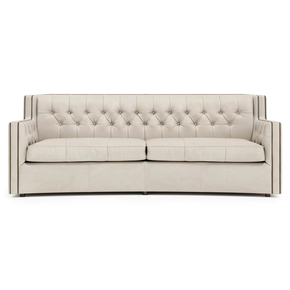 Candace Leather Sofa Without Pillows