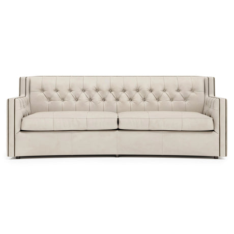 Candace Leather Sofa Without Pillows