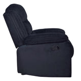 Willow Console Loveseat W/ Dual Recliners-Black