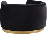 Julian Black Velvet Chair
