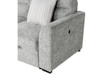 U9401 Nickel Sofa Bed Sectional with 3 Pillows and Ottoman