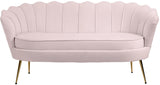 Gardenia Pink Velvet Loveseat