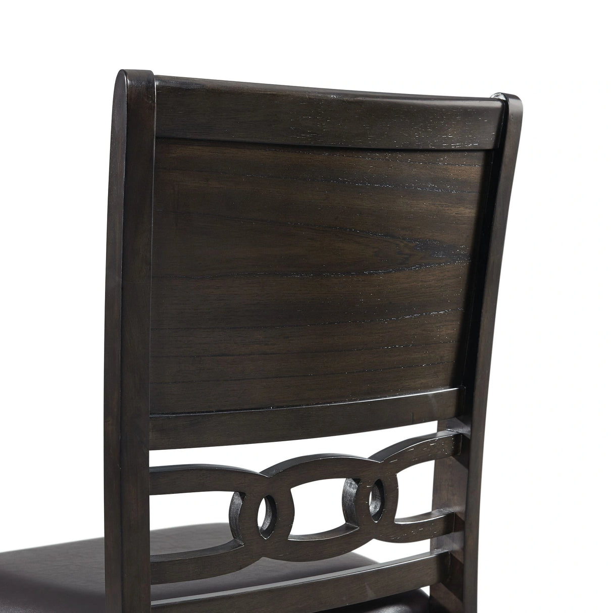Amherst Standard Height 5PC Dining Set-Table and Four Faux Leather Side Chairs in Walnut