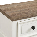 Eastwood Youth 3-Drawer Nightstand in Brown and Off-White
