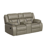 Engage Motion Loveseat with Console in Corral Grey