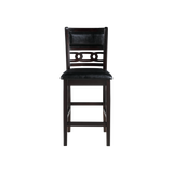 GIA 5PC 42" SQUARE COUNTER TABLE & 4 CHAIRS-EBONY
