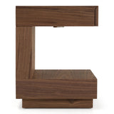 Esso - Contemporary Walnut Tall Nightstand