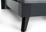 Panther Contemporary Grey & Black Bed