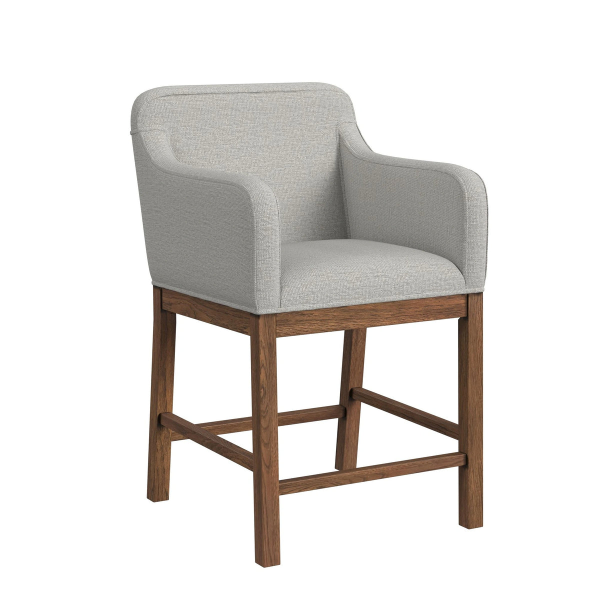Glinda UPH Chair with Light Grey Fabric in Brown (2 Per Carton)