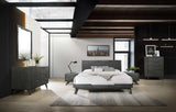 Soria Modern Grey Wash Bedroom Set