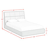 Valari Bed in Grey PU