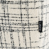Shiloh - Modern Off-White + Black Fabric Bed