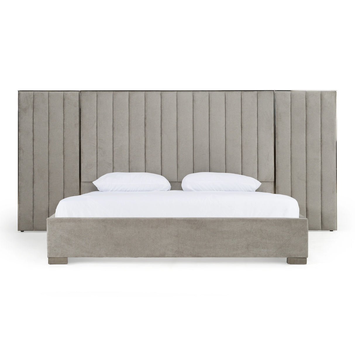 Buckley - Modern Grey & Black Stainless Steel Bed