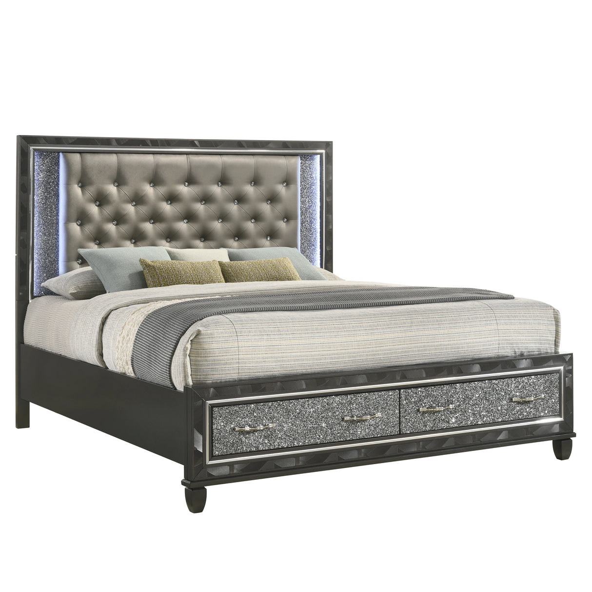 RADIANCE California King WK SIDE RAILS-BLACK PEARL