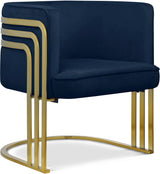 Rays Navy Velvet Accent Chair