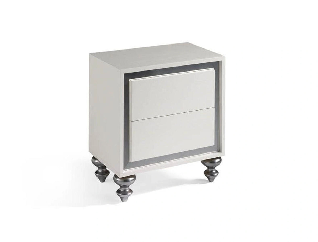 J&M Furniture Alba Night Stand in Natural Oak Veneer