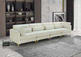 Julia Cream Velvet Modular Sofa (4 Boxes)