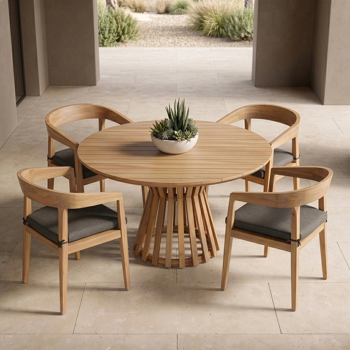 Sintra - Outdoor Eucalyptus Round Dining Table