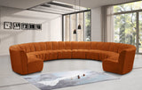 Infinity Cognac Velvet 10pc. Modular Sectional