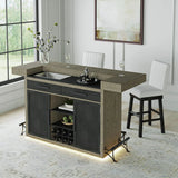 Jemma Swivel Bar Stool with Beige Linen in Dark Espresso (2 Per Carton)